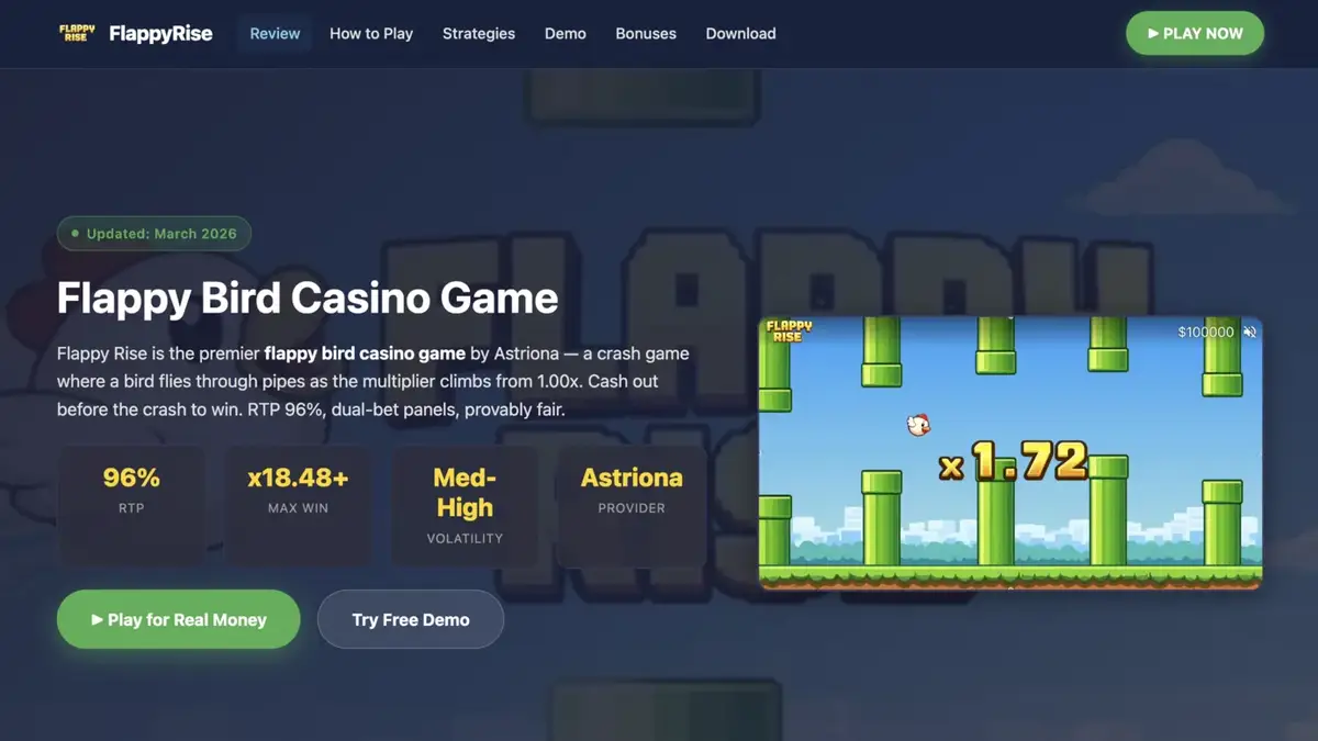 FlappyRise full comparison screenshot from flappyrise.com