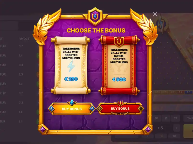 GodPlay Plinko Hades bonus state with high edge multipliers